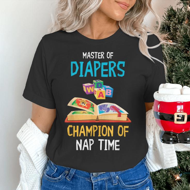 Daycare Provider Master Of Diapers Childcare Teacher Women's T-Shirt, gift for family, gift for coworker Daycare Provider Master Of Diapers Childcare Teacher Women's T-Shirt, gift for family, gift for coworker