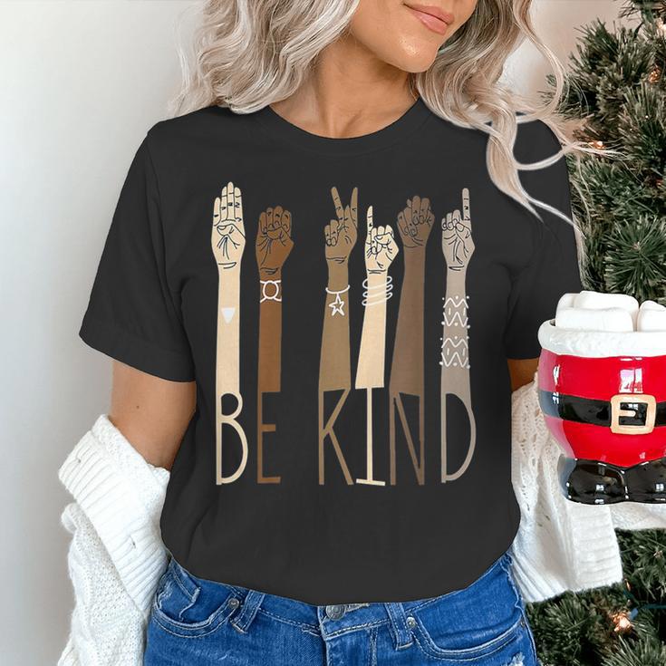 Deaf Be Kind Sign Language Hand Talking Teachers Interpreter Women's T-Shirt, gift for family, gift for coworker Deaf Be Kind Sign Language Hand Talking Teachers Interpreter Women's T-Shirt, gift for family, gift for coworker