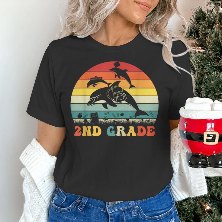 Dolphin Second Grade Back To School Teacher Student Women's T-Shirt, gift for family, gift for coworker