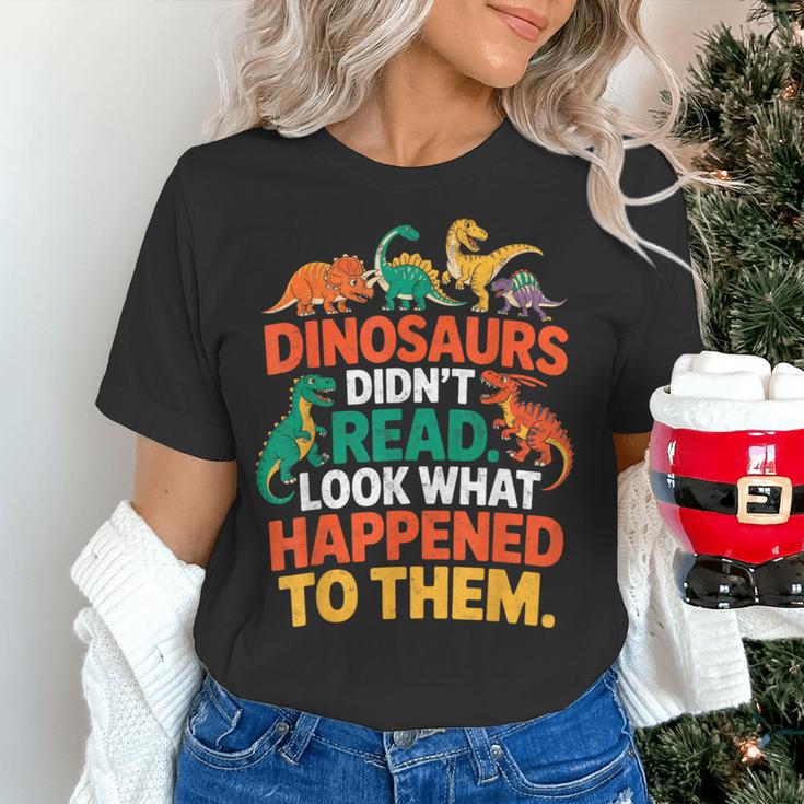 English Teacher Dinosaurs Didn’t Read What Happened To Them Women's T-Shirt, English Teacher Shirts, gift for family, gift for coworker