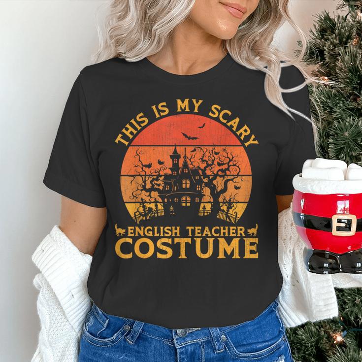 English Teacher Matching This Is My Scary Halloween Costume Women's T-Shirt, English Teacher Shirts, gift for family, gift for coworker