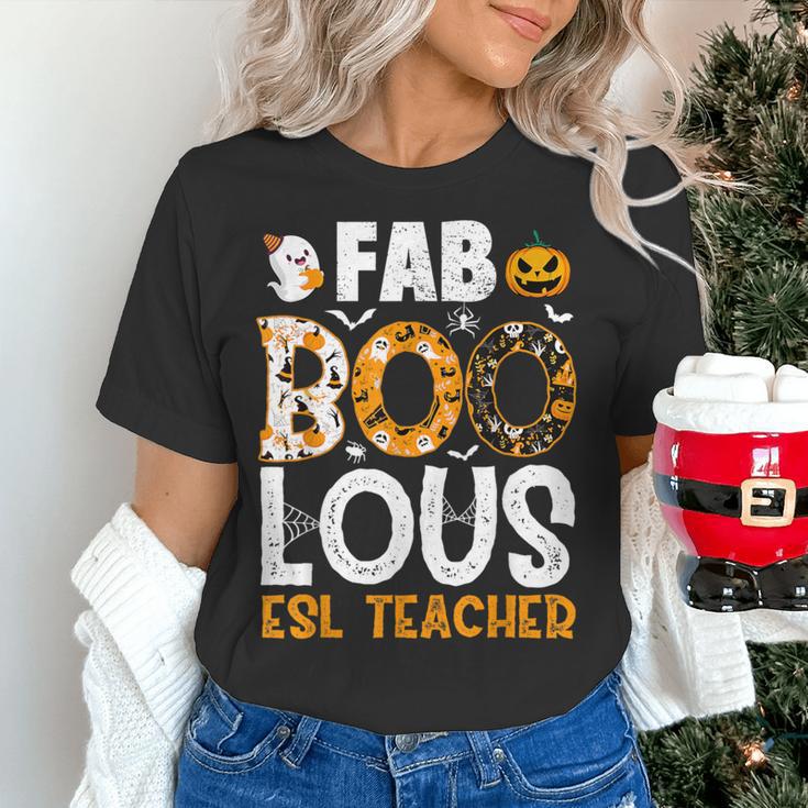 Faboolous ESL ESOL Teacher Spooky Teacher Halloween Costume For Men Women Women's T-Shirt, Esl Teacher Shirts, gift for family, gift for coworker