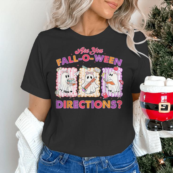 Are You Fall-O-Ween Directions Halloween Teacher Ghost Women's T-Shirt, gift for family, gift for coworker Are You Fall-O-Ween Directions Halloween Teacher Ghost Women's T-Shirt, gift for family, gift for coworker