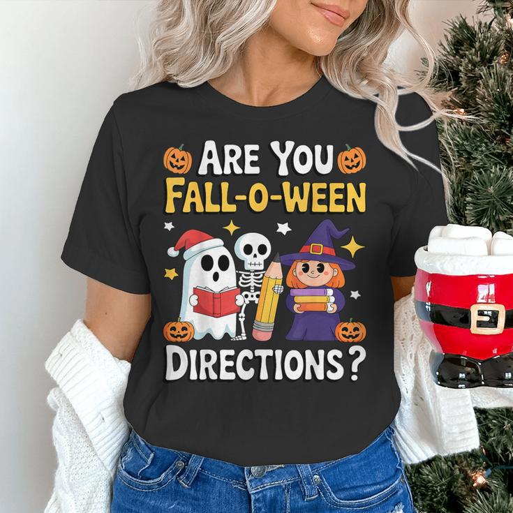 Are You Fall O Ween Directions Halloween Teacher Ghost Women's T-Shirt, gift for family, gift for coworker Are You Fall O Ween Directions Halloween Teacher Ghost Women's T-Shirt, gift for family, gift for coworker
