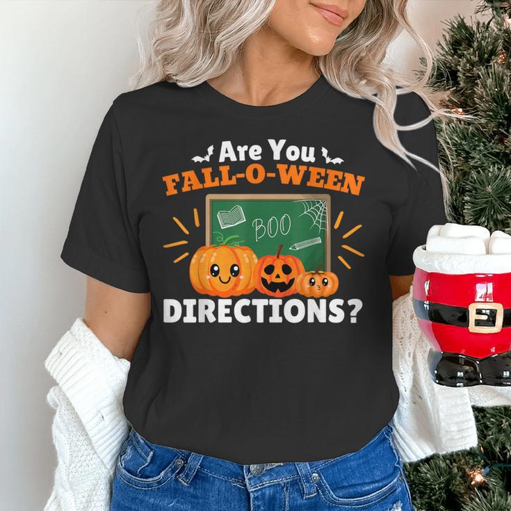 Are You Fall O Ween Directions Halloween Teacher Retro Women's T-Shirt, gift for family, gift for coworker Are You Fall O Ween Directions Halloween Teacher Retro Women's T-Shirt, gift for family, gift for coworker