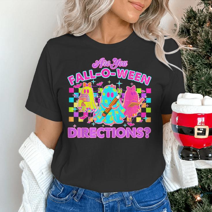 Are You Fall-O-Ween Directions Teacher Ghost Halloween Women's T-Shirt, gift for family, gift for coworker Are You Fall-O-Ween Directions Teacher Ghost Halloween Women's T-Shirt, gift for family, gift for coworker