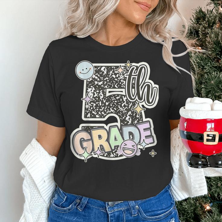 First Day Of Fifth Grade Composition Notebook Teacher Women's T-Shirt, First Grade Teacher Shirts, gift for family, gift for coworker