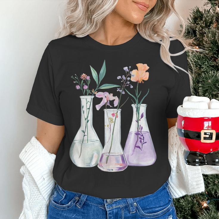 Flowers Test Tube Chemistry Student Science Teacher Women Women's T-Shirt, Science Teacher Shirts, gift for family, gift for coworker Flowers Test Tube Chemistry Student Science Teacher Women Women's T-Shirt, Science Teacher Shirts, gift for family, gift for coworker