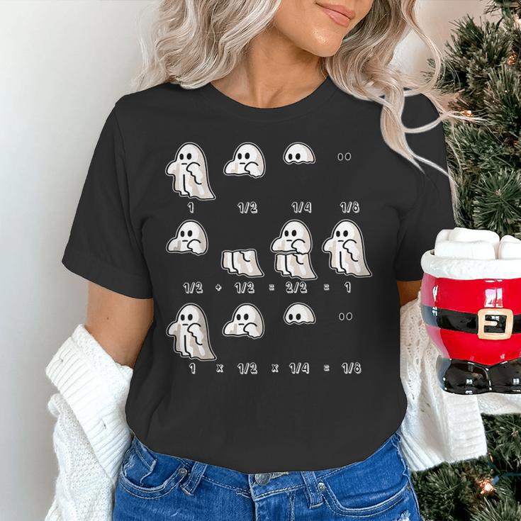 Fractions Math Teacher Ghost Math Halloween Humorous Women's T-Shirt, gift for family, gift for coworker Fractions Math Teacher Ghost Math Halloween Humorous Women's T-Shirt, gift for family, gift for coworker