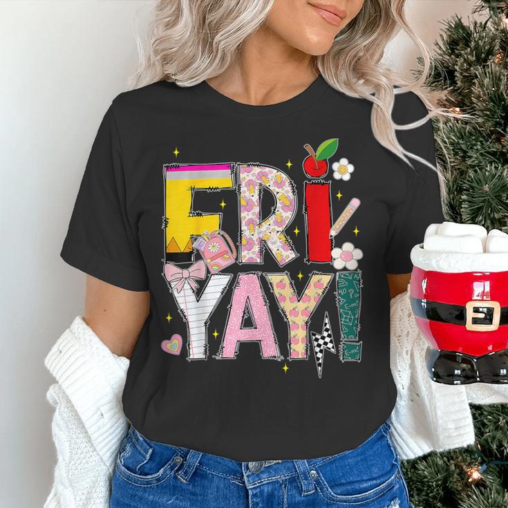 Fri-Yay Happy Friday Lovers Teacher Weekend Women Women's T-Shirt, gift for family, gift for coworker