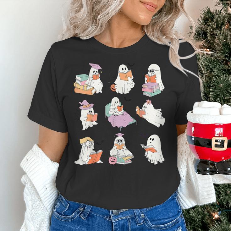 Ghost Book Reading Halloween Books Lover Teacher Kids Women's T-Shirt, gift for family, gift for coworker Ghost Book Reading Halloween Books Lover Teacher Kids Women's T-Shirt, gift for family, gift for coworker