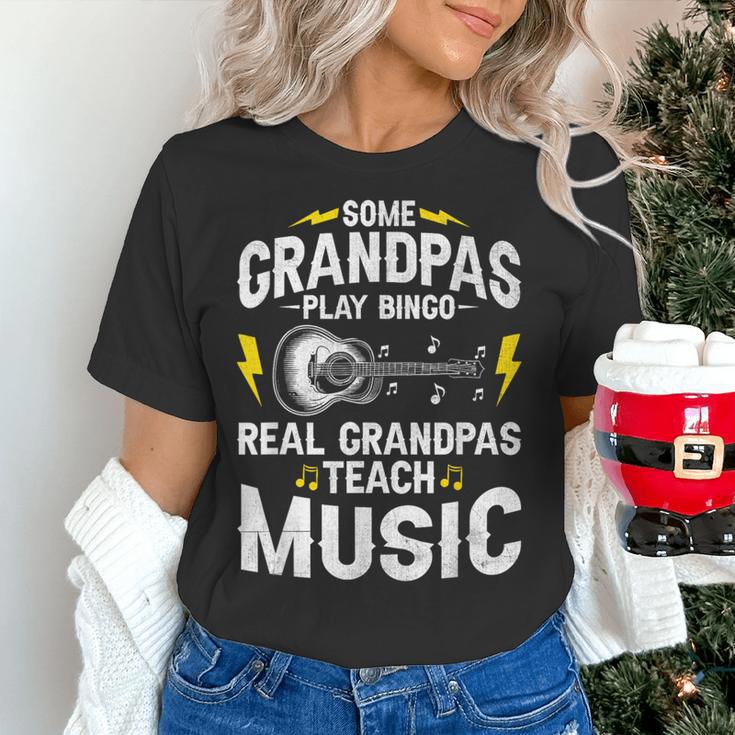 Some Grandpas Play Bingo Real Grandpas Teach Music Teacher Women's T-Shirt, gift for family, gift for coworker