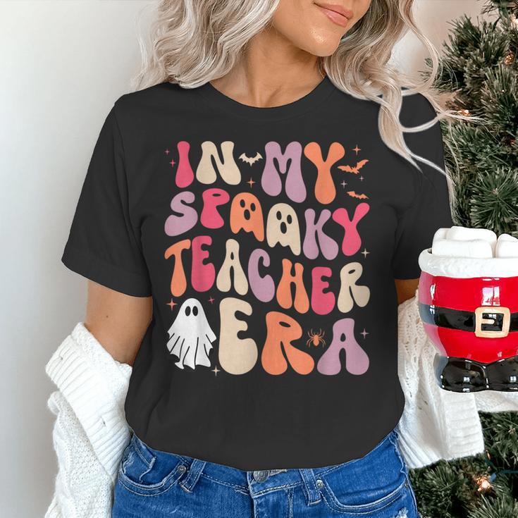 Groovy In My Spooky Teacher Era Halloween Party Boo Women's T-Shirt, Groovy Teacher Shirts, gift for family, gift for coworker