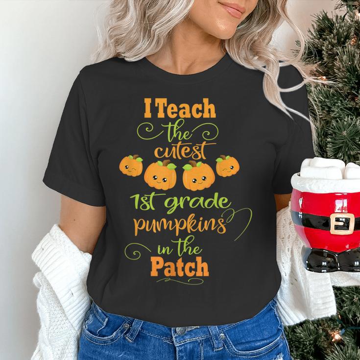 Halloween Cutest Pumpkins First Grade Teacher Women's T-Shirt, First Grade Teacher Shirts, gift for family, gift for coworker Halloween Cutest Pumpkins First Grade Teacher Women's T-Shirt, First Grade Teacher Shirts, gift for family, gift for coworker