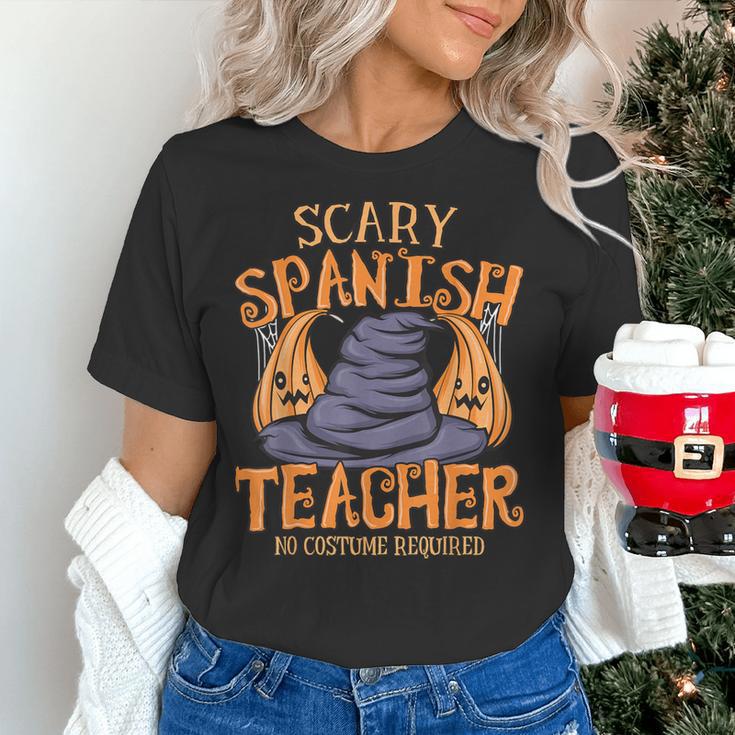 Halloween Scary Spanish Teacher No Costume Required For Men Women Women's T-Shirt, gift for family, gift for coworker Halloween Scary Spanish Teacher No Costume Required For Men Women Women's T-Shirt, gift for family, gift for coworker
