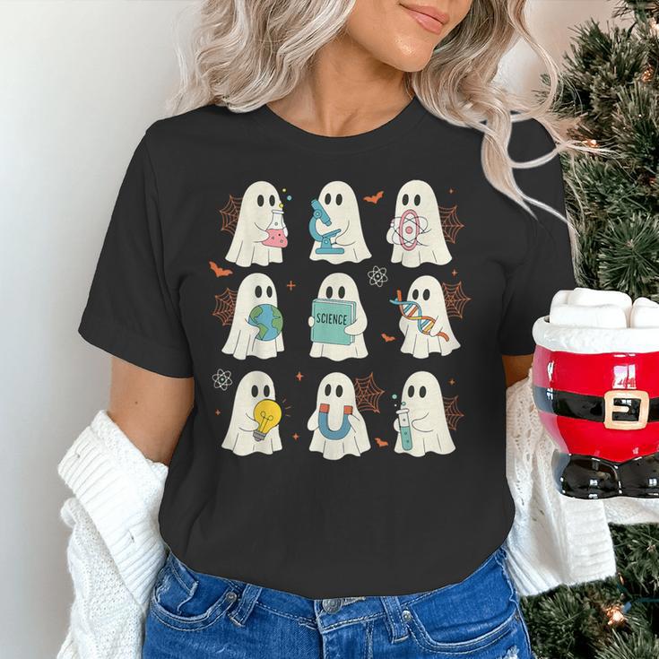 Halloween Science Teacher Student Ghost Laboratory Men Women Women's T-Shirt, Science Teacher Shirts, gift for family, gift for coworker Halloween Science Teacher Student Ghost Laboratory Men Women Women's T-Shirt, Science Teacher Shirts, gift for family, gift for coworker