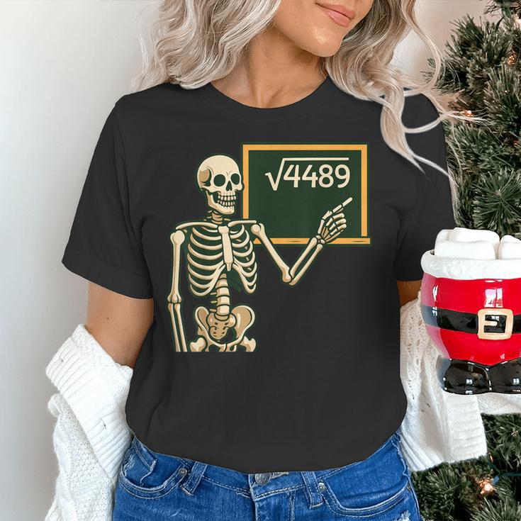 Halloween Skeleton 67 Meme Square Root 4489 Math Teacher Women's T-Shirt, gift for family, gift for coworker Halloween Skeleton 67 Meme Square Root 4489 Math Teacher Women's T-Shirt, gift for family, gift for coworker