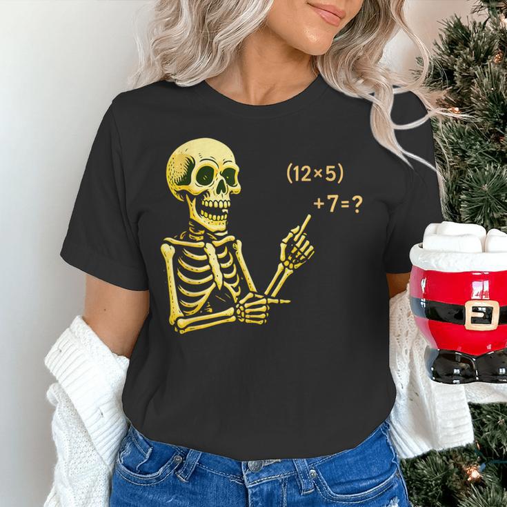 Halloween Teacher Six Seven 6 7 Skeleton Spooky Costume Women's T-Shirt, gift for family, gift for coworker Halloween Teacher Six Seven 6 7 Skeleton Spooky Costume Women's T-Shirt, gift for family, gift for coworker
