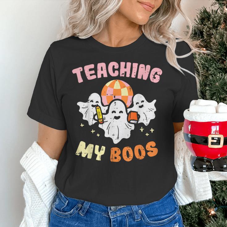 Halloween Teacher Teaching My Boos Costume Teacher Men Women Women's T-Shirt, gift for family, gift for coworker Halloween Teacher Teaching My Boos Costume Teacher Men Women Women's T-Shirt, gift for family, gift for coworker