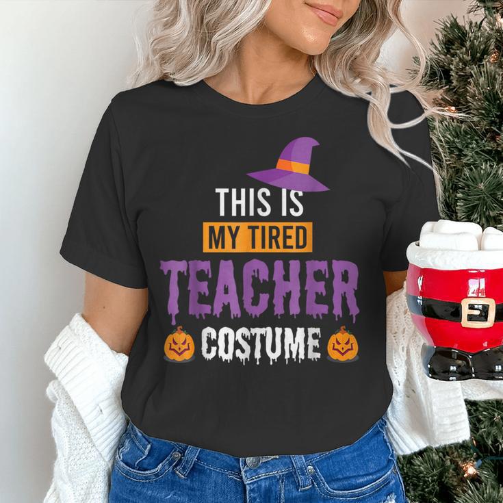 Halloween Teachers This Is My Tired Teacher Costume Women's T-Shirt, gift for family, gift for coworker