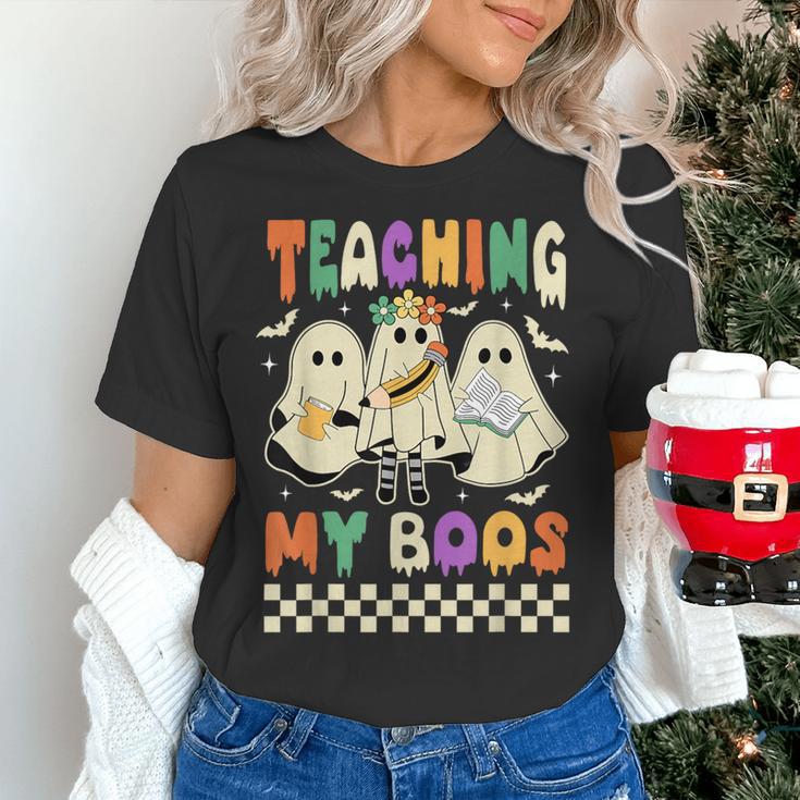 Halloween Teaching My Boos Cute Ghost Teacher Life Costume Women's T-Shirt, gift for family, gift for coworker Halloween Teaching My Boos Cute Ghost Teacher Life Costume Women's T-Shirt, gift for family, gift for coworker