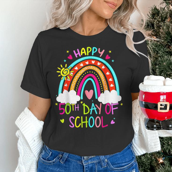 Happy 50th Days Of School Rainbow Teacher 50 Days Smarter Women's T-Shirt, gift for family, gift for coworker Happy 50th Days Of School Rainbow Teacher 50 Days Smarter Women's T-Shirt, gift for family, gift for coworker