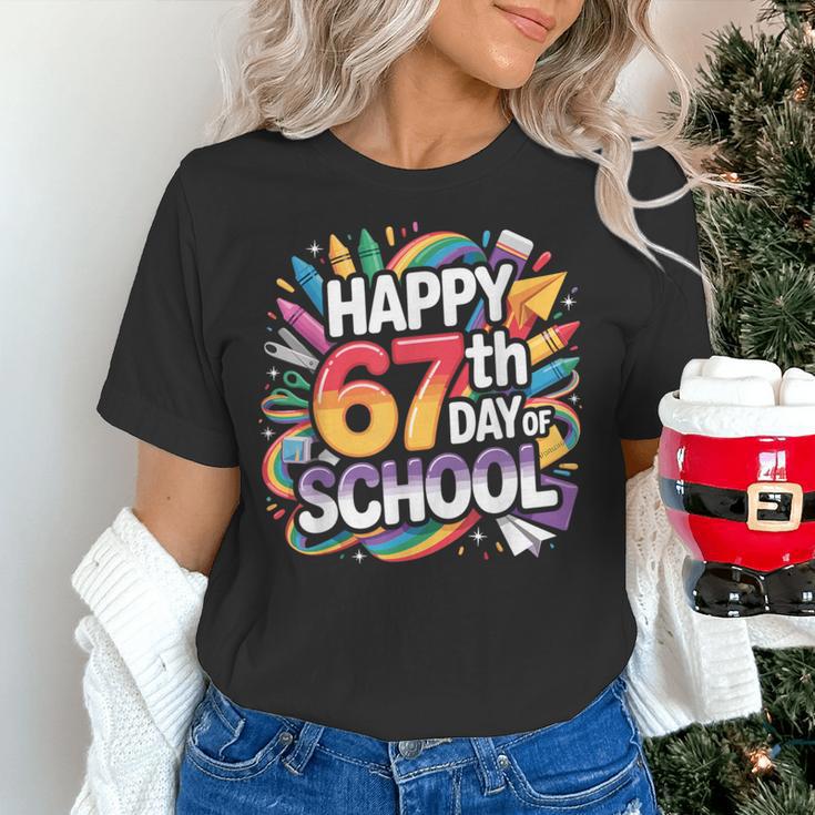 Happy 67 Days Of School Meme 100 Day Of School Teacher 6 7 Women's T-Shirt, gift for family, gift for coworker