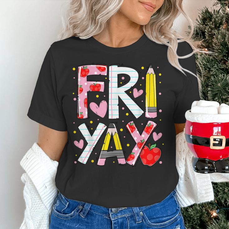 Happy Fri-Yay Teacher Back To School Friday Lovers Women's T-Shirt, gift for family, gift for coworker