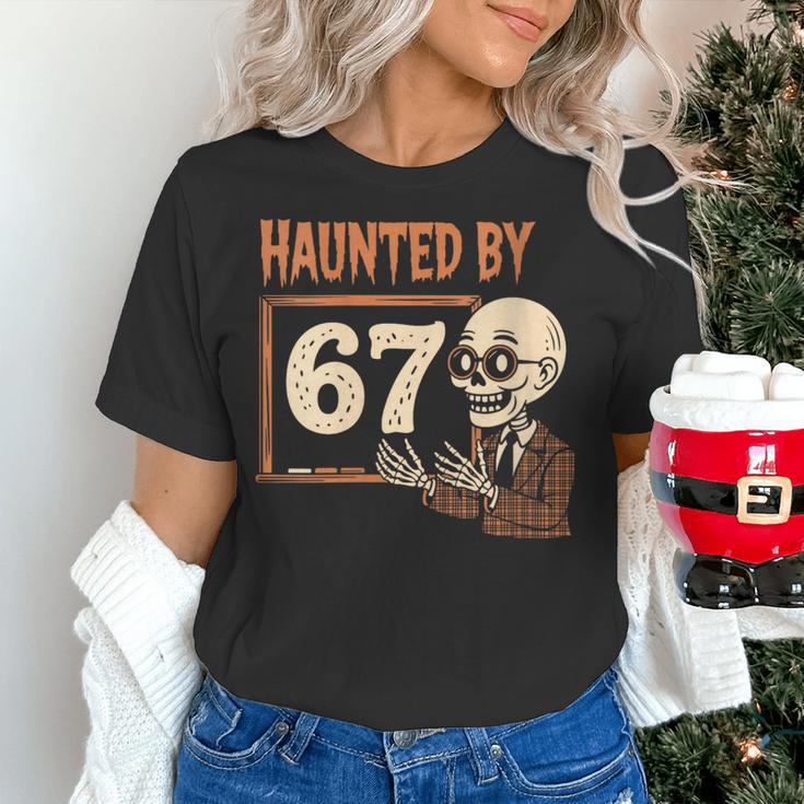 Haunted By 67 Halloween 67 Meme Six Seven Teacher Women's T-Shirt, gift for family, gift for coworker