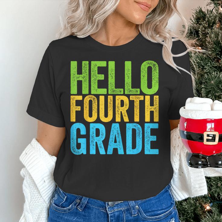 Hello Fourth Grade Shirt 4th Grade Boy Girl Student Teacher Women's T-Shirt, 4th Grade Teacher Shirts, gift for family, gift for coworker Hello Fourth Grade Shirt 4th Grade Boy Girl Student Teacher Women's T-Shirt, 4th Grade Teacher Shirts, gift for family, gift for coworker