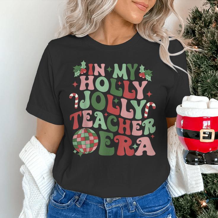 In My Holly Xmas Jolly Teacher Era Teacher Vibes Christmas For Men Women Kids Women's T-Shirt, gift for family, gift for coworker