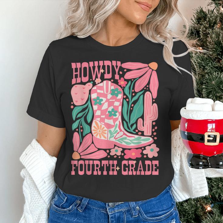 Howdy Fourth Grade Western 4th Grade Teacher Cowboy Cowgirl Women's T-Shirt, 4th Grade Teacher Shirts, gift for family, gift for coworker