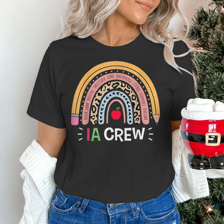 IA Crew Instructional Assistant Rainbow Teachers Aide Women's T-Shirt, gift for family, gift for coworker