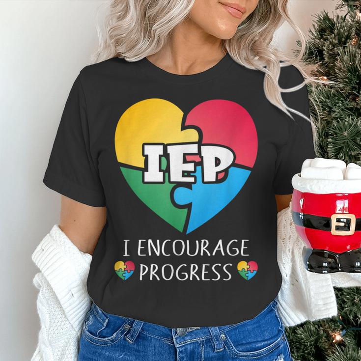 IEP I Encourage Progress Special Education School Teacher Women's T-Shirt, gift for family, gift for coworker