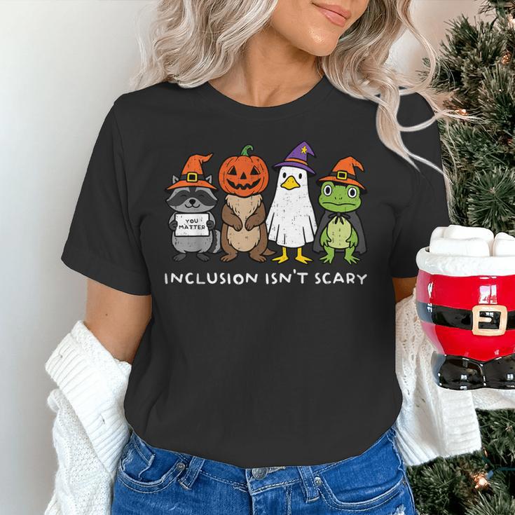 Inclusion Isn't Scary SLP Halloween Sped Teacher Animal Women's T-Shirt, gift for family, gift for coworker Inclusion Isn't Scary SLP Halloween Sped Teacher Animal Women's T-Shirt, gift for family, gift for coworker
