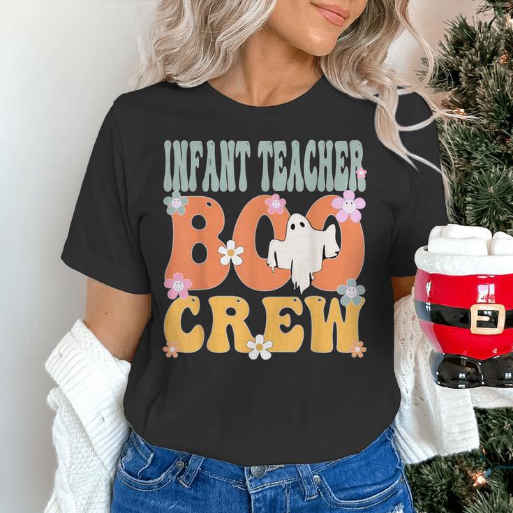 Infant Teacher Boo Crew Ghost Groovy Halloween For Women Women's T-Shirt, Groovy Teacher Shirts, gift for family, gift for coworker Infant Teacher Boo Crew Ghost Groovy Halloween For Women Women's T-Shirt, Groovy Teacher Shirts, gift for family, gift for coworker