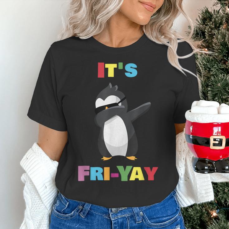 It's Fri-Yay Dabbing Penguin Friday Weekend Teacher Student Women's T-Shirt, gift for family, gift for coworker