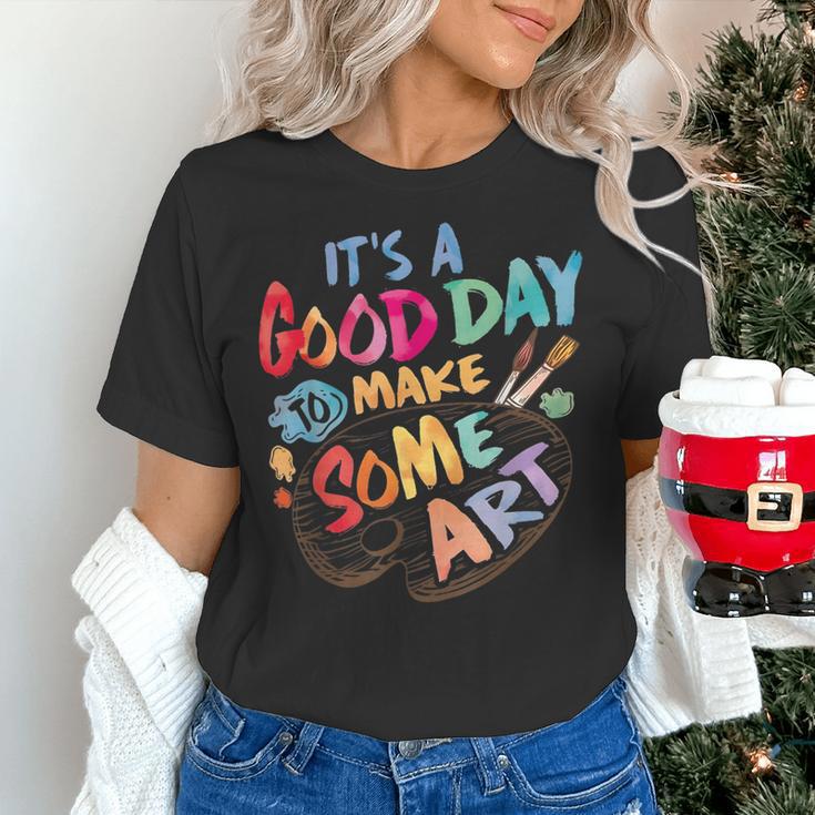 It's A Good Day To Make Some Art Artist Drawing Teacher Tees Women's T-Shirt, gift for family, gift for coworker It's A Good Day To Make Some Art Artist Drawing Teacher Tees Women's T-Shirt, gift for family, gift for coworker