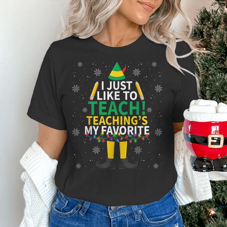 I Just Like To Teach Teaching My Favorite Christmas Teacher Women's T-Shirt, gift for family, gift for coworker I Just Like To Teach Teaching My Favorite Christmas Teacher Women's T-Shirt, gift for family, gift for coworker
