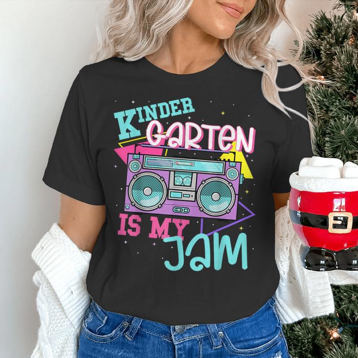 Kindergarten Is My Jam Cute Teacher Shirt 80's 90's Styl Women's T-Shirt, gift for family, gift for coworker Kindergarten Is My Jam Cute Teacher Shirt 80's 90's Styl Women's T-Shirt, gift for family, gift for coworker