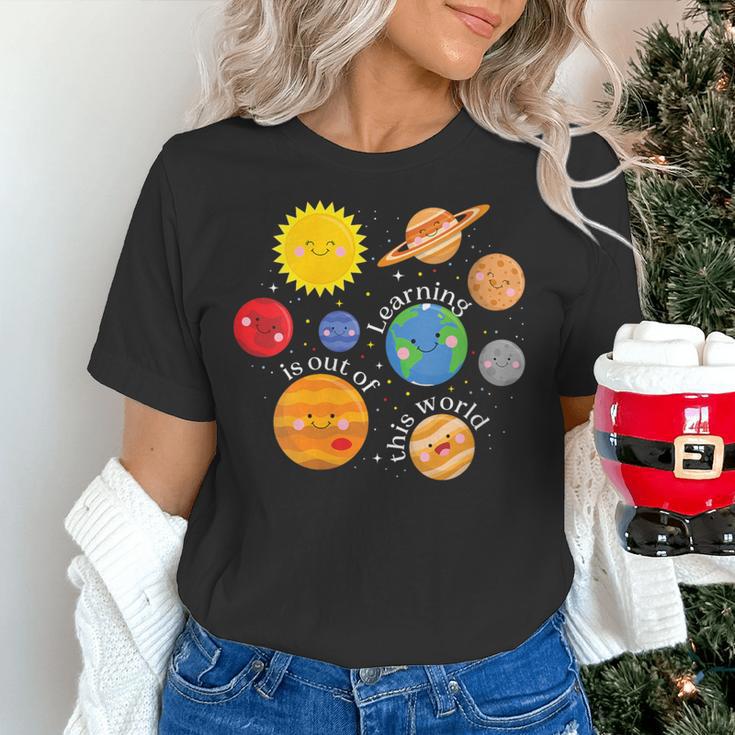 Learning Is Out Of This World Science Teacher Planets Women's T-Shirt, Science Teacher Shirts, gift for family, gift for coworker Learning Is Out Of This World Science Teacher Planets Women's T-Shirt, Science Teacher Shirts, gift for family, gift for coworker