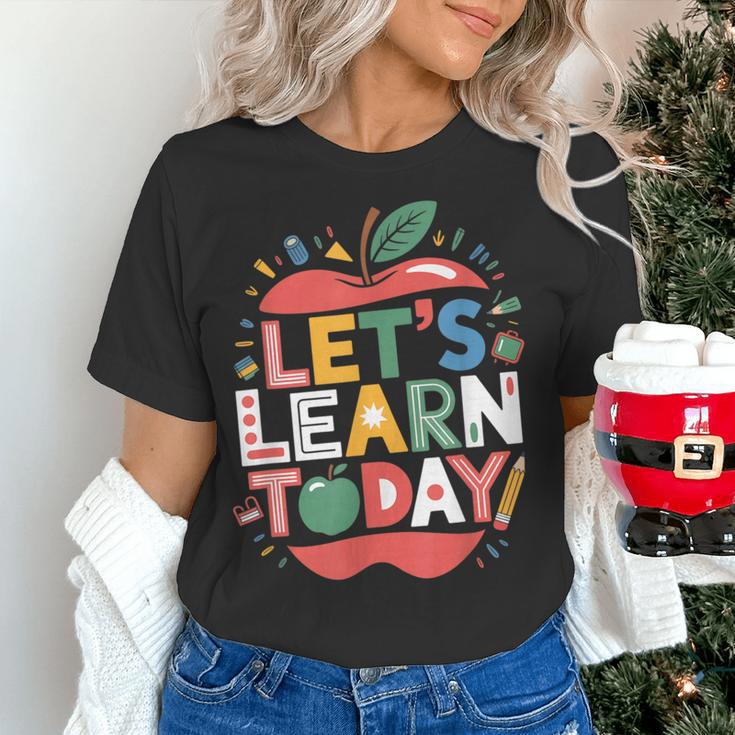 Let's Learn Today Teacher Motivational Back To School Women's T-Shirt, gift for family, gift for coworker Let's Learn Today Teacher Motivational Back To School Women's T-Shirt, gift for family, gift for coworker