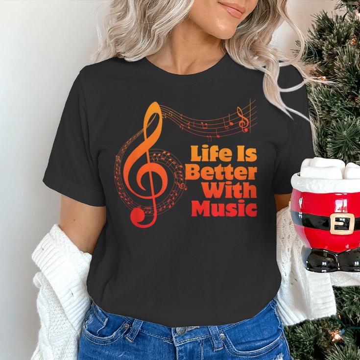 Life Is Better With Music Theory Musician Teacher Notes Clef Women's T-Shirt, gift for family, gift for coworker Life Is Better With Music Theory Musician Teacher Notes Clef Women's T-Shirt, gift for family, gift for coworker