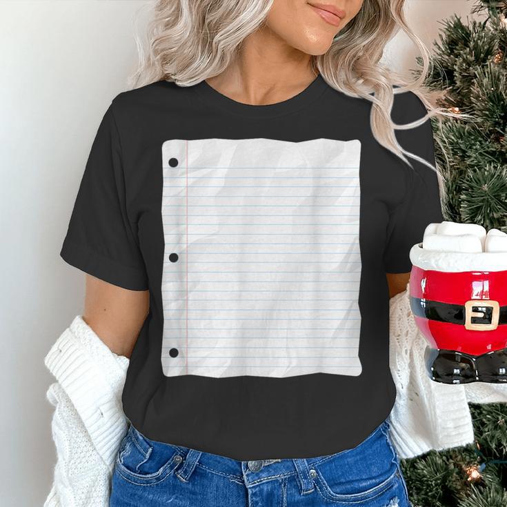 Lined Paper Notebook Halloween Costume For Students Teachers For Men Women Kids Women's T-Shirt, gift for family, gift for coworker Lined Paper Notebook Halloween Costume For Students Teachers For Men Women Kids Women's T-Shirt, gift for family, gift for coworker