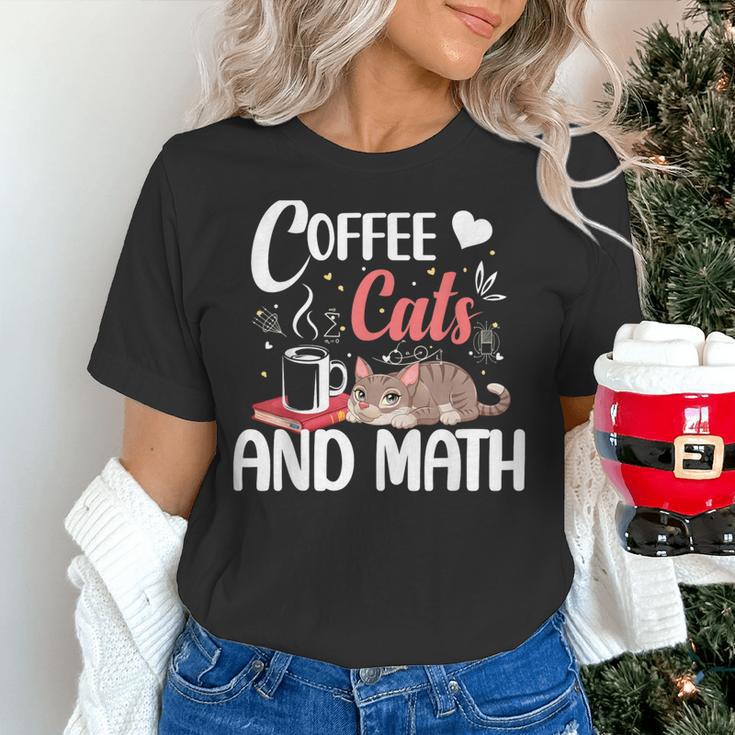 I Love Math Cats And Coffee Heart Mathematics Teacher Women's T-Shirt, gift for family, gift for coworker I Love Math Cats And Coffee Heart Mathematics Teacher Women's T-Shirt, gift for family, gift for coworker