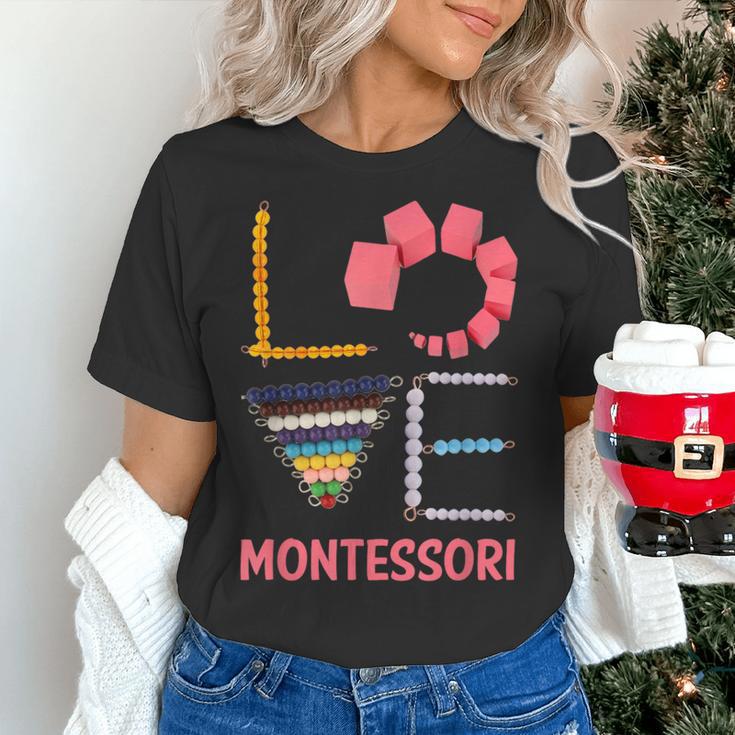 Love Montessori Education Math Teacher Women's T-Shirt, gift for family, gift for coworker
