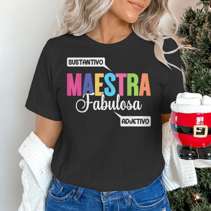 Maestra Fabulosa Bilingual Spanish Espanol Teacher School Women's T-Shirt, gift for family, gift for coworker Maestra Fabulosa Bilingual Spanish Espanol Teacher School Women's T-Shirt, gift for family, gift for coworker