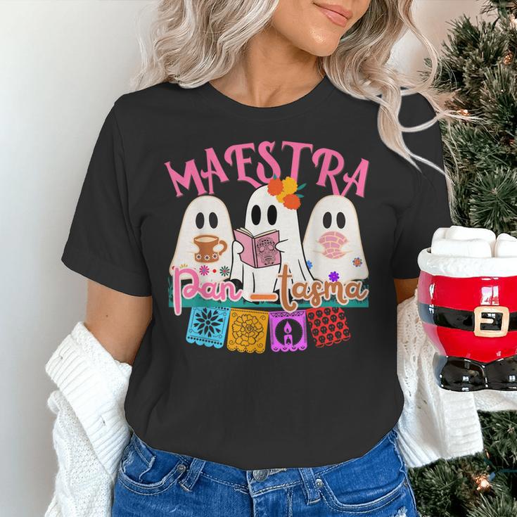 Maestra Pantasmas Conchas Teacher Mexican Halloween Women's T-Shirt, gift for family, gift for coworker Maestra Pantasmas Conchas Teacher Mexican Halloween Women's T-Shirt, gift for family, gift for coworker