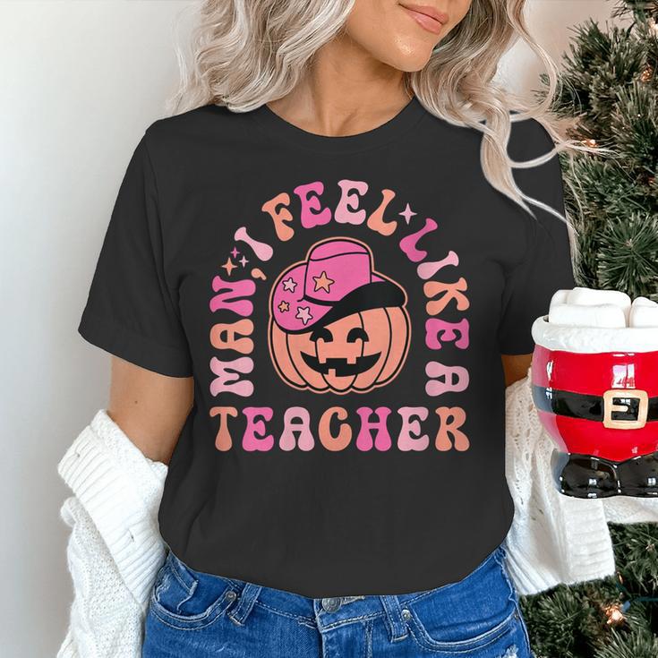 Man I Feel Like a Teacher Women Western Teacher Halloween Women's T-Shirt, gift for family, gift for coworker Man I Feel Like a Teacher Women Western Teacher Halloween Women's T-Shirt, gift for family, gift for coworker