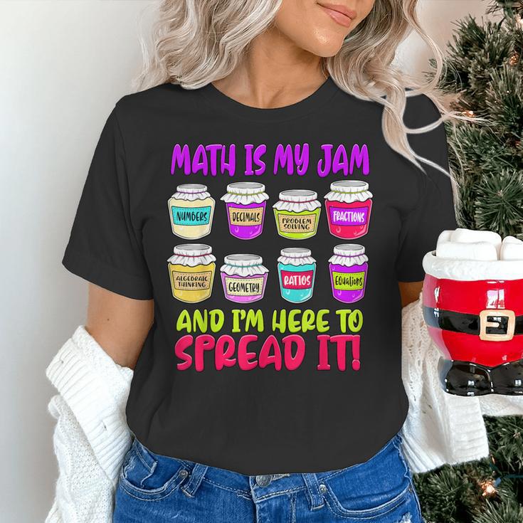 Math Teacher My Jam Here To Spread Mathematics Humor Women's T-Shirt, gift for family, gift for coworker Math Teacher My Jam Here To Spread Mathematics Humor Women's T-Shirt, gift for family, gift for coworker